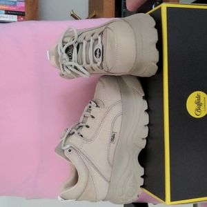 Buffalo London Women's Platform Sneakers in Beige